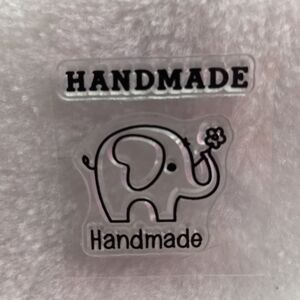 Handmade Elephant Design Stamp - Black
